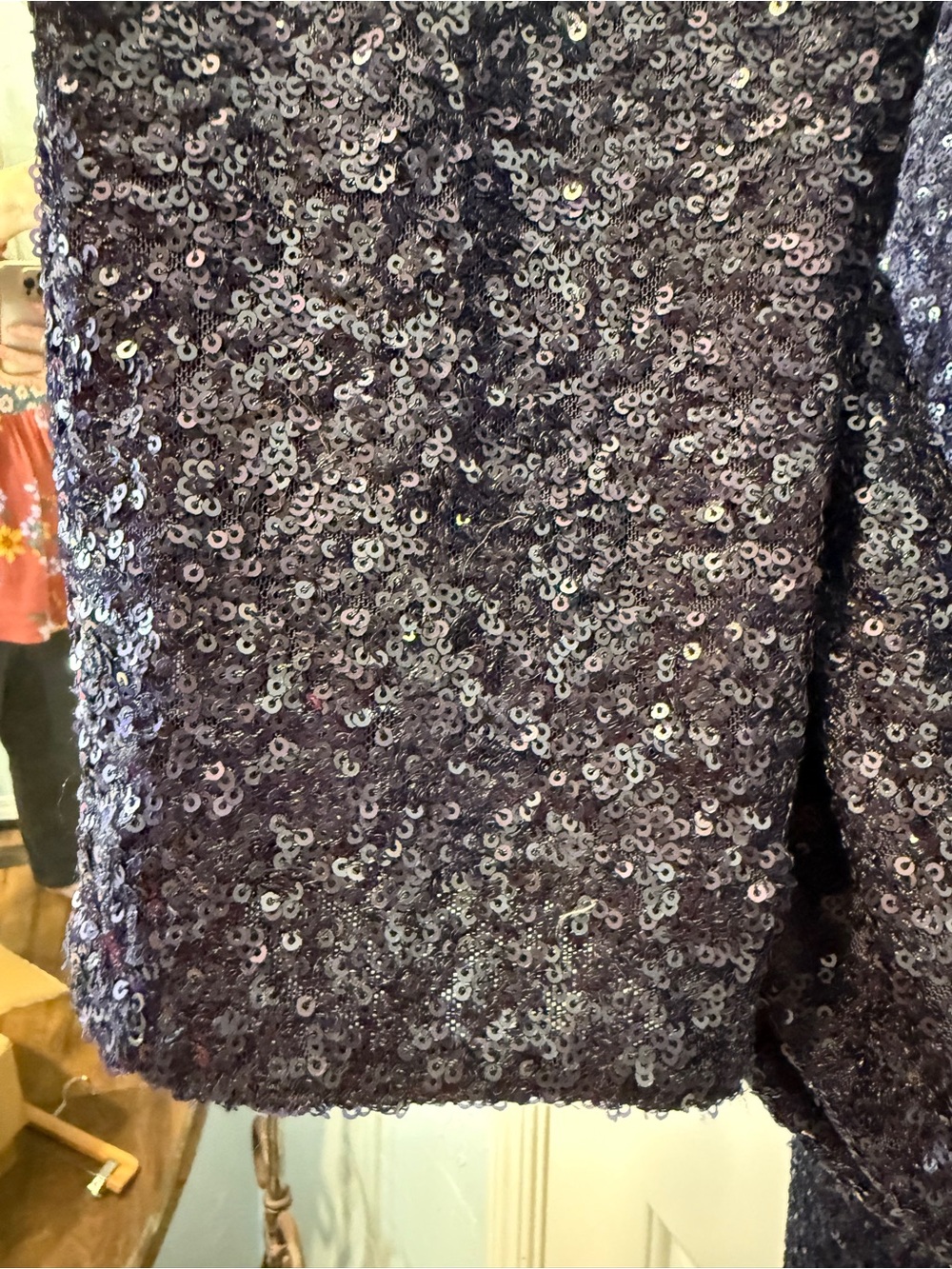 Susana Monaco Strapless jumpsuit Thunder Navy Blue Sequin pockets S/M Revolve - Picture 12 of 15
